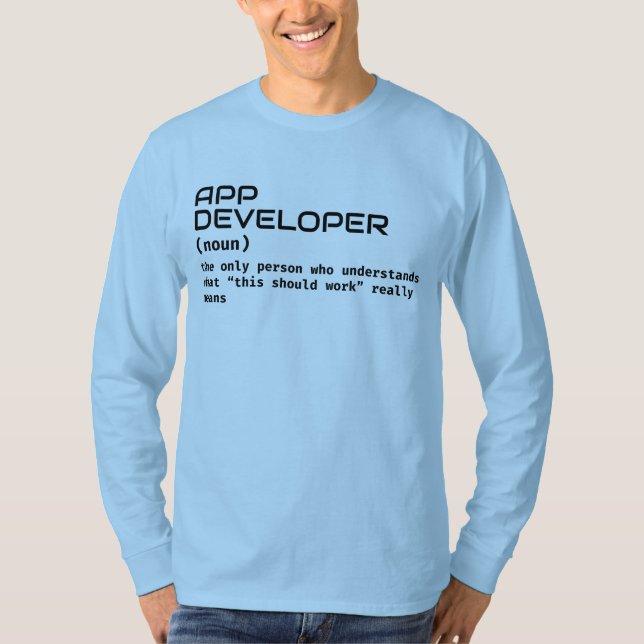 Definição do Desenvolvedor de Aplicações - Camisa  (Frente)