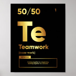 Definição do trabalho em equipe Poster motivac
