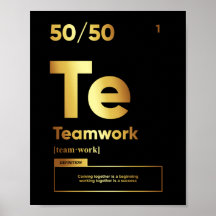 Definição do trabalho em equipe | Poster motivacio