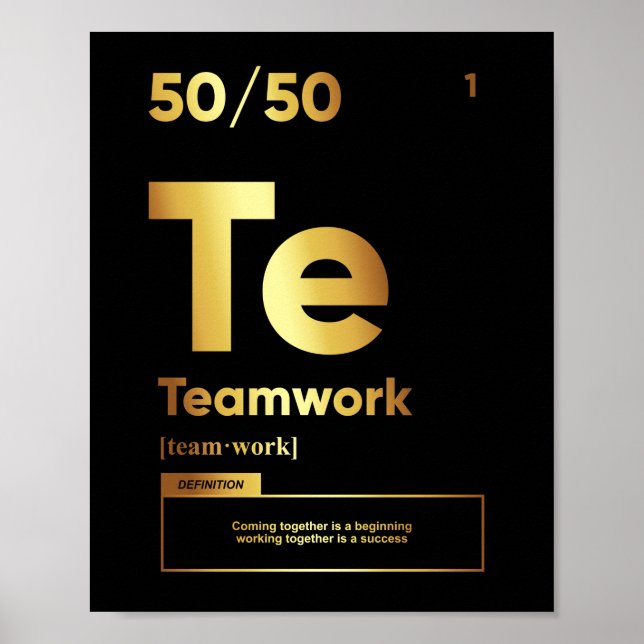Definição do trabalho em equipe | Poster motivacio (Frente)