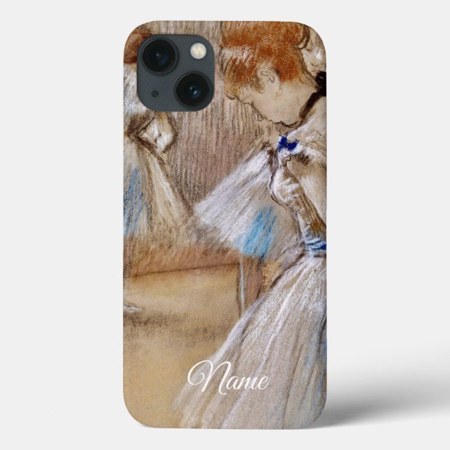Degas Dancer With Blue Ribbon iPhone / iPad case (Verso)