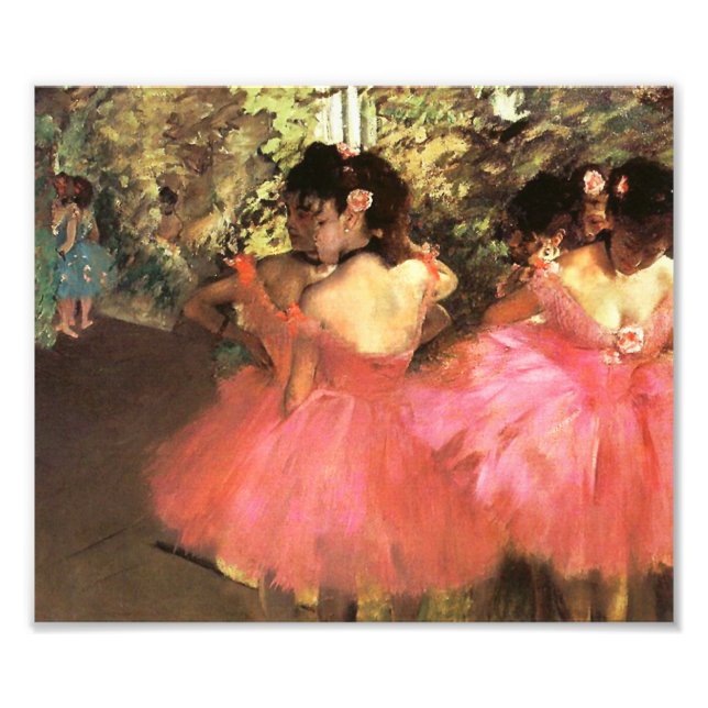 Degas Dancers no Impressão de Foto Rosa (Frente)
