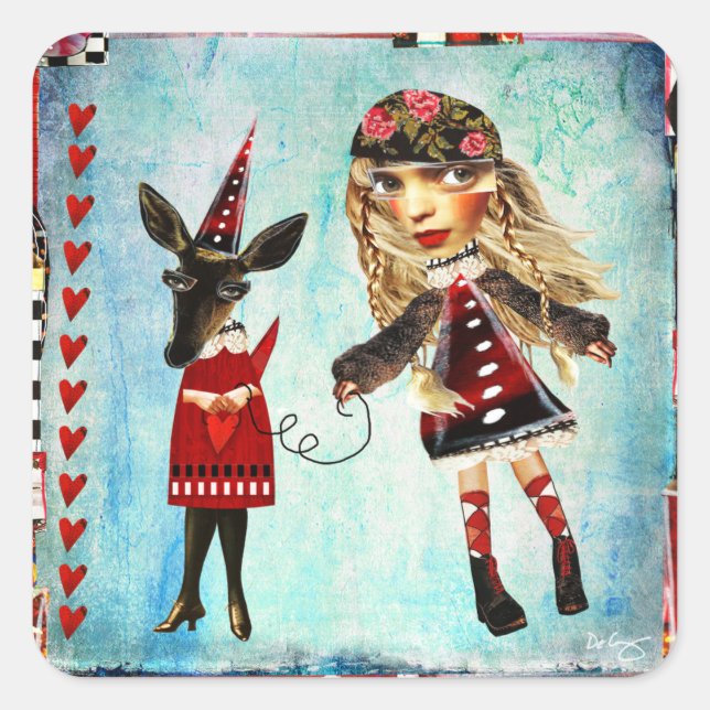 Deidre e seus adesivos Doe (Frente)