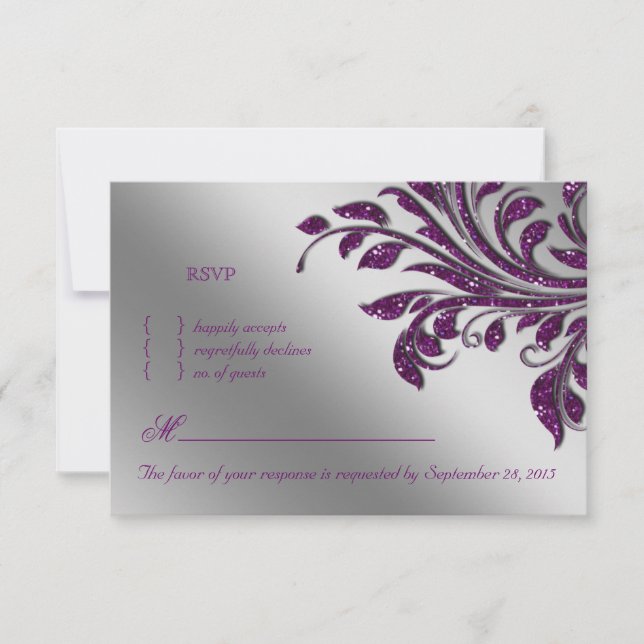 Deixa o RSVP de Resposta de Casamento com Placa Ro (Frente)