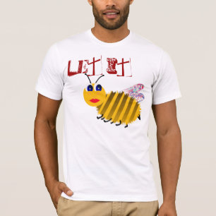 Deixado o camisetas da abelha