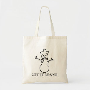 Deixais lhe para nevar, boneco de neve, as bolsas