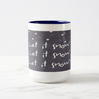 Deixais lhe para nevar caneca do Natal