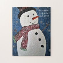 Deixais lhe para nevar quebra-cabeça do boneco de