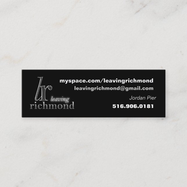 Deixando o cartão de visita de Richmond (Frente)