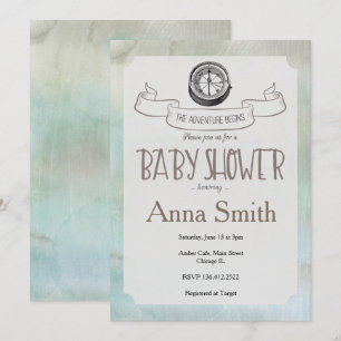 Deixar a Aventura Começar o convite para o Chá de 