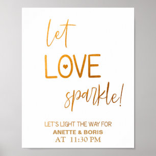 Deixar o sinal de casamento do Sparkle 8x10 poster