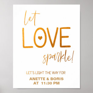 Deixar o sinal de casamento do Sparkle 8x10 poster