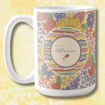 Deixe a Alegria Florescer – Caneca de Café Floral