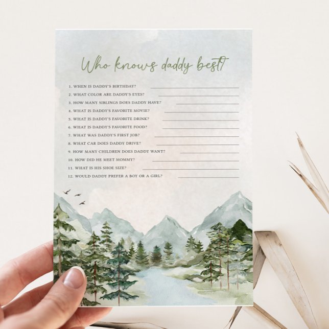 Deixe a Aventura Começar o Chá de fraldas Quem Sab (Let the Adventure Begin Baby Shower Game)