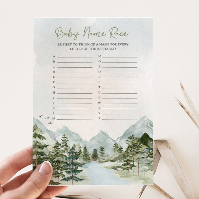 Deixe a Aventura Começar o Jogo Race do Nome do Ch (Let the Adventure Begin Baby Shower Game)