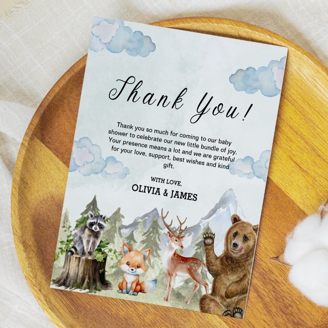 Deixe a empresa começar o Cartões de agradecimento (Let the Adventure Begin Baby Shower Thank You Card )