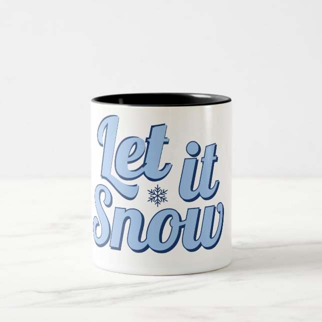 "Deixe-a nevar caneca de inverno - presente de Nat (Centro)