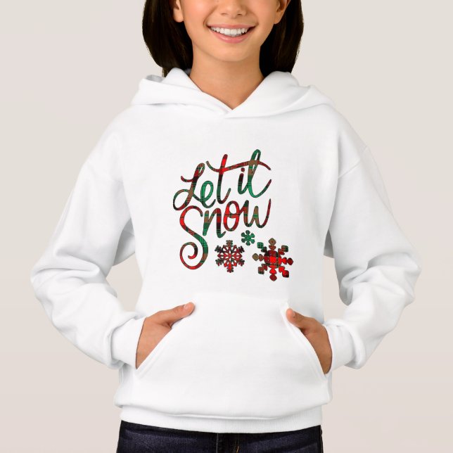 Deixe-a nevar Xadrez Hoodie (Frente)