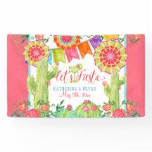 Deixe Fiesta Margarita Cactus Flowers Chá de panel