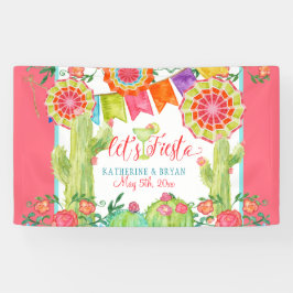 Deixe Fiesta Margarita Cactus Flowers Chá de panel