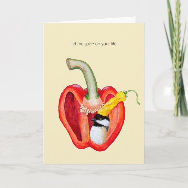 Deixe-me apimentar o seu cartão da vida (Frente)