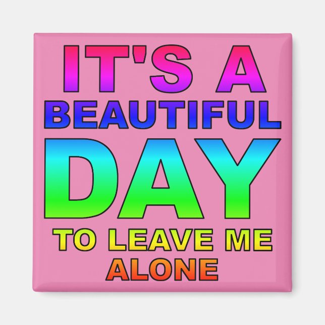 Deixe-Me Sozinha Imã de geladeira Engraçada (Frente)