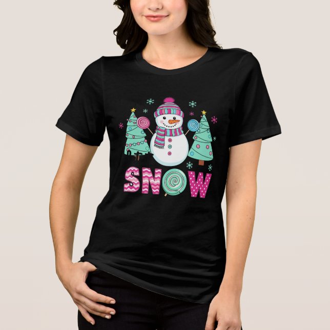 Deixe Nevar | Boneco de Neve Fofo com Árvores de N (Frente)
