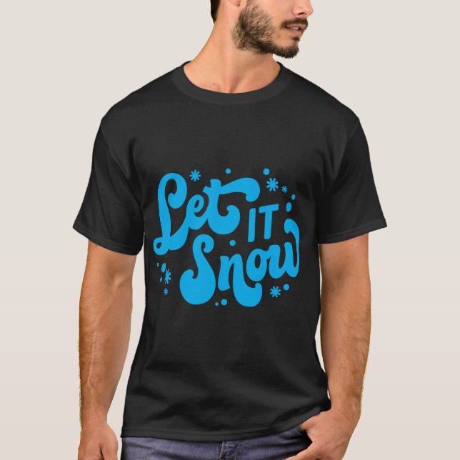 Deixe Nevar Camiseta De Inverno Desenho  (Frente)