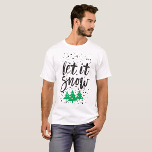 Deixe Nevar Camisetas de Natal Combinando Invern