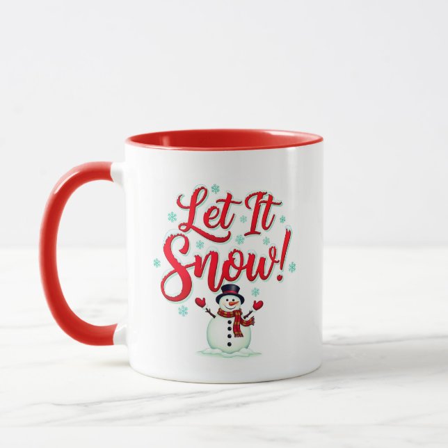Deixe Nevar! Caneca de Café Festiva (Esquerda)