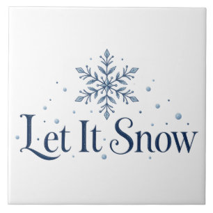 Deixe Nevar Floco de Neve Minimalista Natal Cerâmi