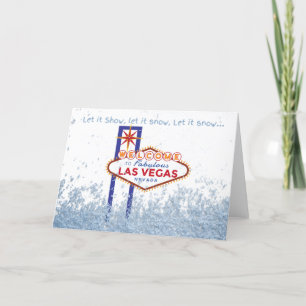Deixe nevar o cartão de Natal de Las Vegas