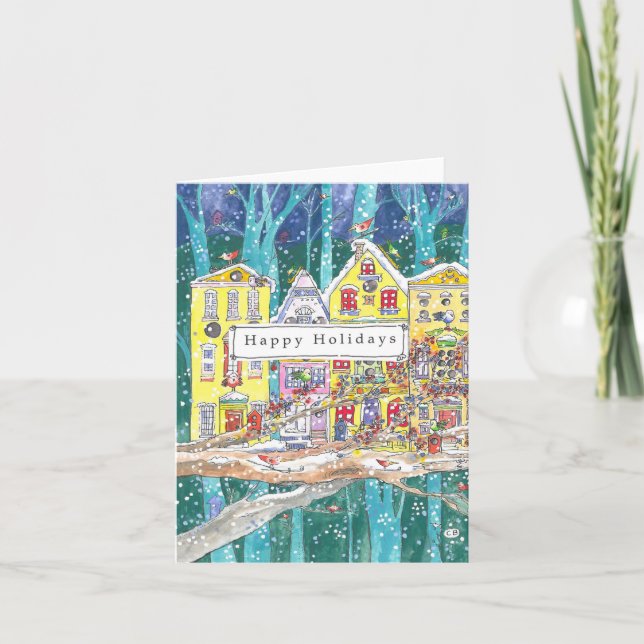 "Deixe Neve!" Cartão de Natal Personalizado (Frente)