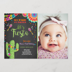 Deixe-nos cacto mexicano do aniversário do convite