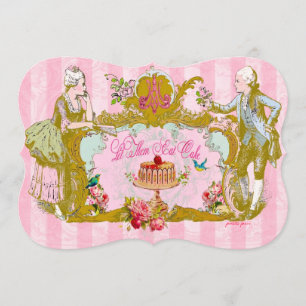 Deixe-nos comer convites de festas do bolo