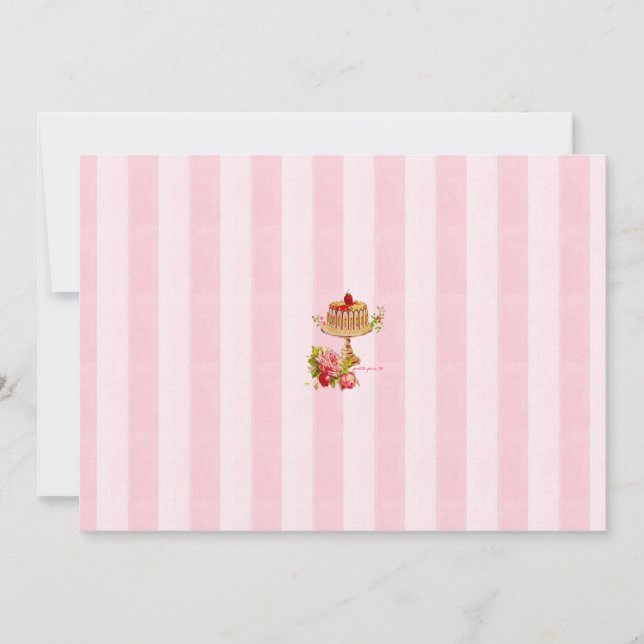 Deixe-nos comer convites de festas do bolo (Frente)