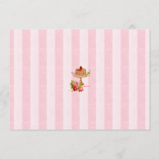 Deixe-nos comer convites de festas do bolo