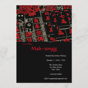 Deixe-nos jogar Mahjong - um convite customizável