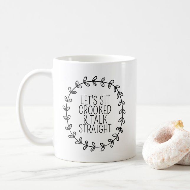 Deixe-nos sentar caneca curvada & da conversa do (Com Donut)