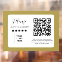 Deixe-nos um código QR de avaliação Gold