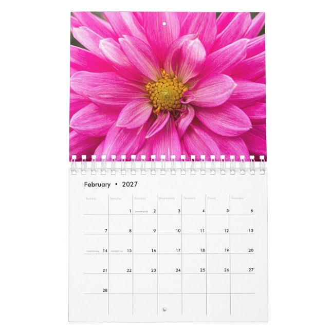 Deixe-nos viver como Flores no Calendário 2020 (Fev 2027)