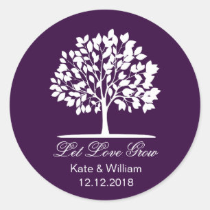 Deixe o amor crescer etiquetas do pacote das