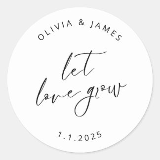 Deixe o amor crescer os adesivos