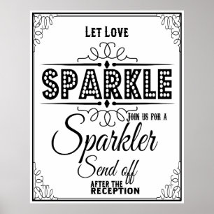 Deixe o amor do Sparkle poster para um nupa-casado