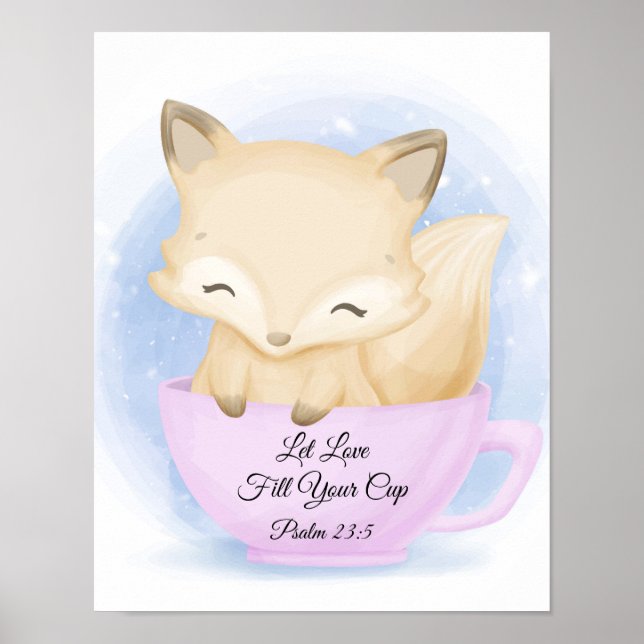 Deixe o amor encher a taça de Poster animal (Frente)