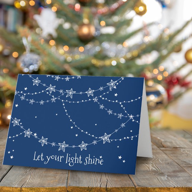 Deixe-o brilhar | Placa de Cartões de natal (Let Your Light Shine | Holiday Greeting Card)