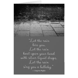 Deixe o cartão Langston Hughes Chuva