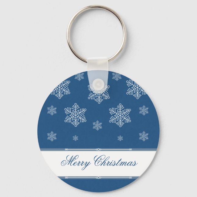 Deixe-o Chaveiro de Férias de Neve, Royal Blue (Frente)