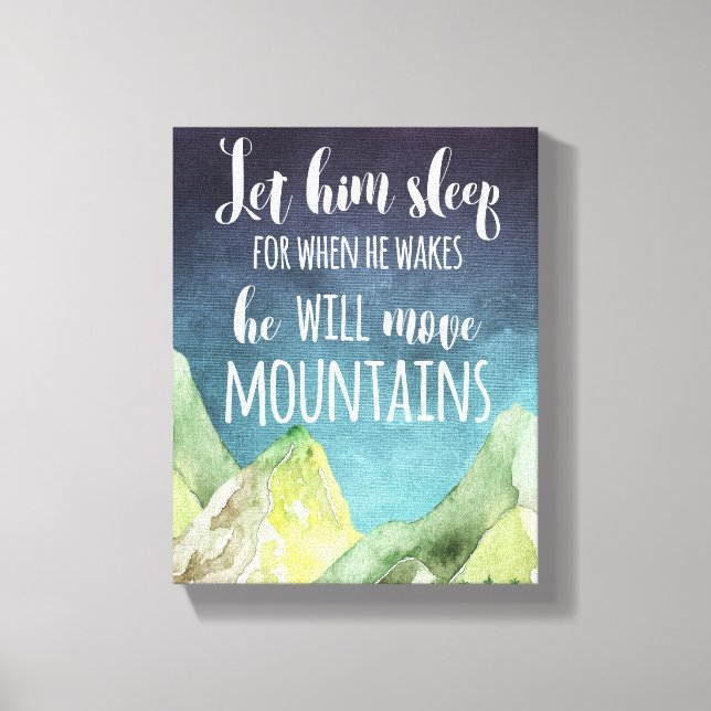 Deixe-O Dormir Quando Ele Acordar Canvas (Frente)
