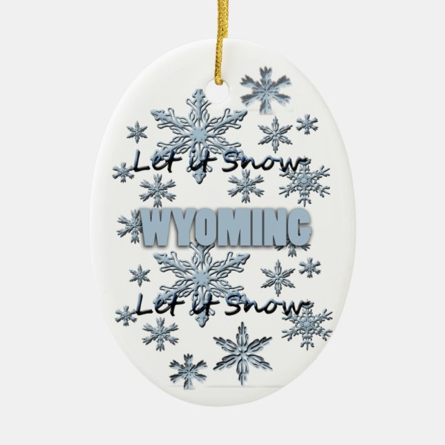 Deixe o Enfeites de natal Snow Wyoming (Frente)